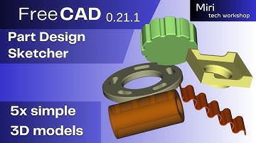 popis FreeCAD version 0 21 1,  5 simple 3D models, part 9