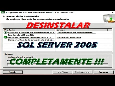 desinstalar sql server 2005 completamente | eliminar sql server