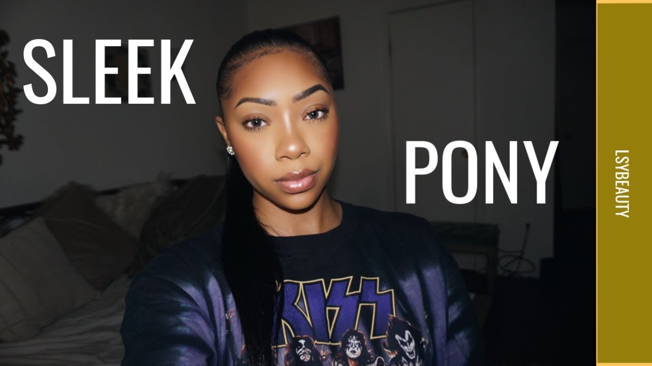 HOW TO DO A SLEEK PONY WITH 1 BUNDLE ( NO GLUE)| LSYBEAUTY