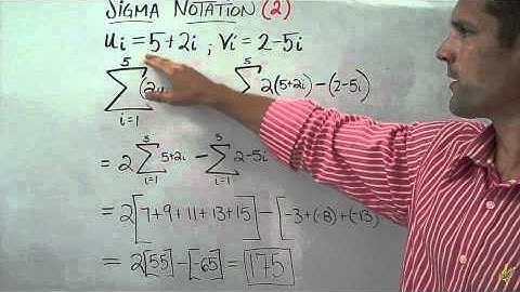 Sequence and Series 3 Sigma Notation