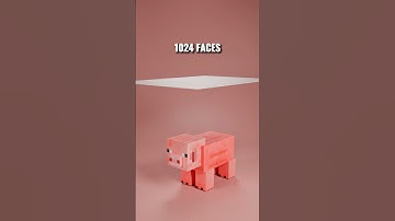 3D Cloth Simulation in Minecraft 🧊🐷 #blender3d #blenderanimation #3dart #3danimation #minecraft