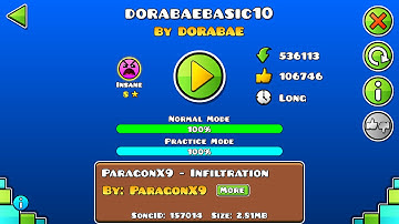 Geometry Dash - DorabaeBasic10 [INSANE] - By Dorabae