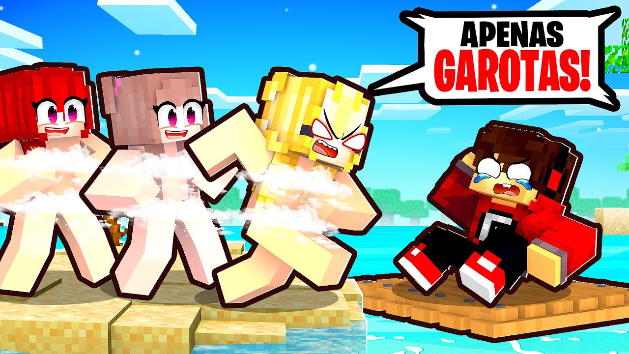 PRESO sem NADA em uma ILHA DE GAROTAS o FILME