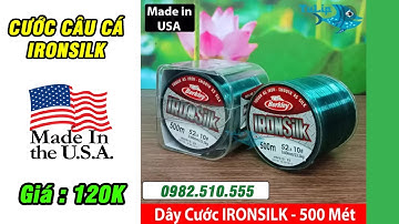 120K CƯỚC CÂU CÁ USA  IRONSILK THƯƠNG HIỆU MỸ SIÊU CHẮC VÀ SIÊU MỊN DÀI 500 MÉT