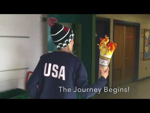 Stall Brook School’s Kick Off to the Winter Olympics - Passing the Olympic Torch