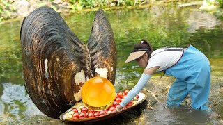 Treasure Hunt Legend，A Girl Reveals The Secret Of A Giant River Clam, Amazing Pearls Shine And Shine