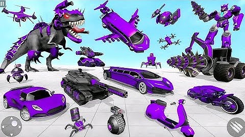 Dino Robot Limousine Transform Game: Robot Defender From Alien Invasion | Android iOS Gameplay