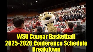 WSU Cougar Basketball 2025-2026 Conference Schedule Breakdown WCC Matchups Predictions