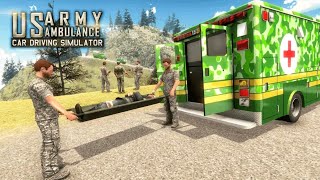 Us Army Ambulance Car Driving Simulator: Army Ambulance Transport Truck | Android iOS Gameplay screenshot 1