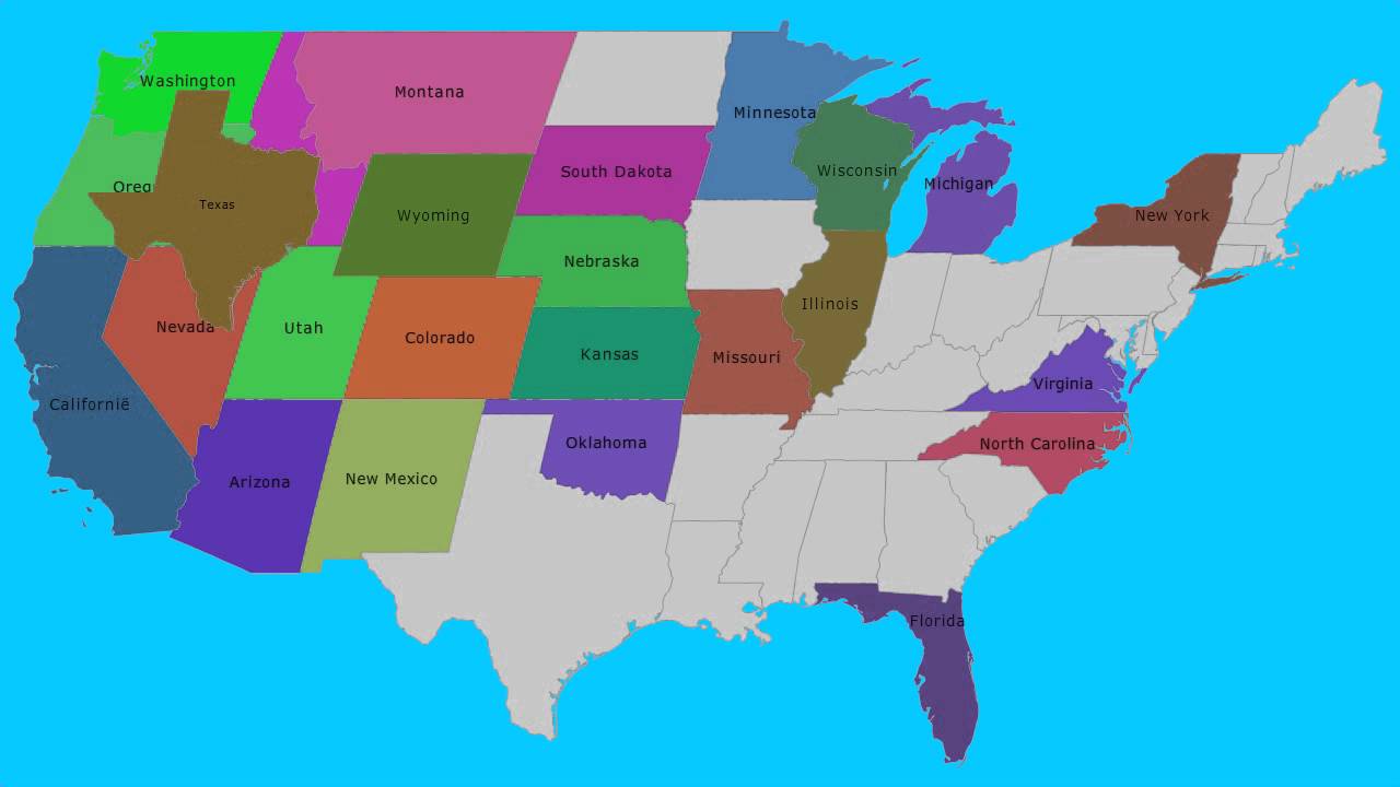 gangpad gelei Vriendin Topografie De staten van de Verenigde Staten van Amerika | www.topomania.net