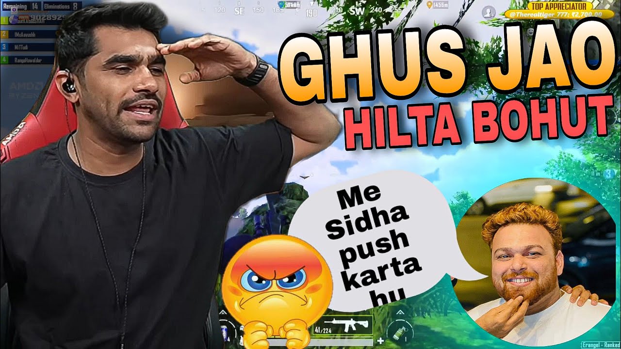 Shreeman Legend Bgmi Only Rush Gameplay 😱Shreeman Legend Trolled Ayush Frustrated Moments #bgmi