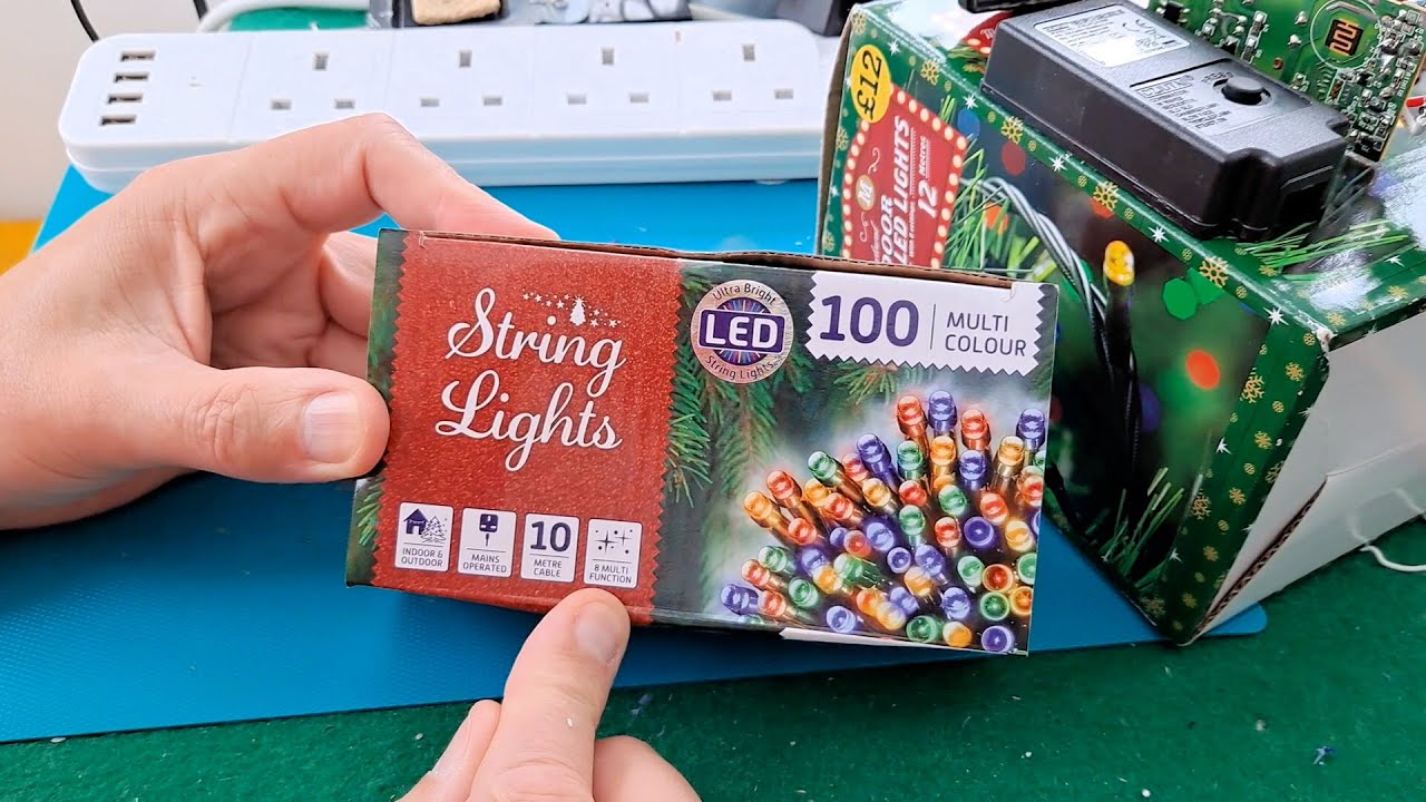 Poundland 100 LED light string YouTube