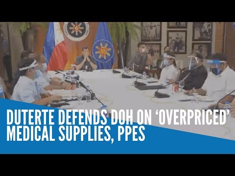 Duterte defends DOH on ‘overpriced’ medical supplies, PPEs