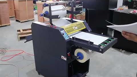 SMFM390D semi auto paper laminator  machine 2 sides laminating