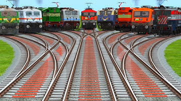 🇦🇪More Trains Run At Curve Branches X Railroad crossing tracks || icf coaches shunting locomotive 