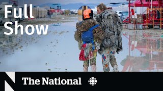 CBC News: The National | Burning Man flood, Bear selfie, Olympic basketball screenshot 2