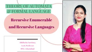 Recursive Enumerable and Recursive Languages | Turing Machine | Automata