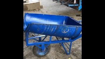 Amazing Process of Making Wheelbarrow Out of Plastic Oil Drums || How to make Plastic Wheelbarrow