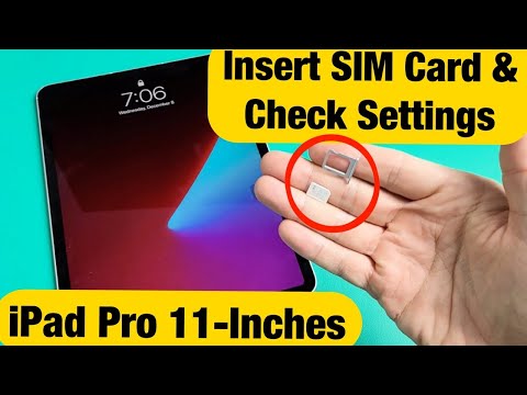 iPad Pro 11in: How to Insert SIM Card & Double Check Mobile 
