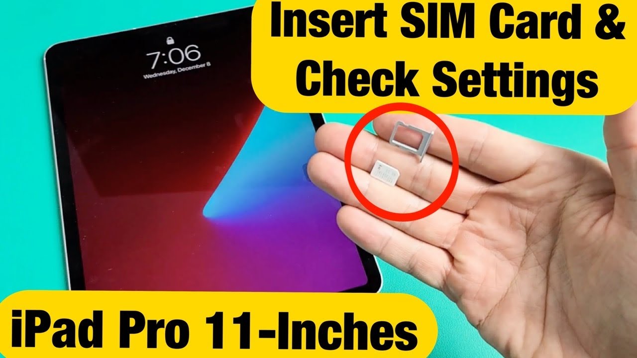 iPad Pro 11in: How to SIM Card & Double Mobile Settings - YouTube