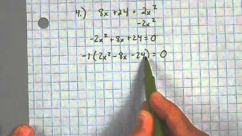 A2: Factoring Quadratics (Video 4) - GCF and not equal to zero