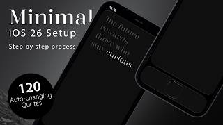iOS 26 Minimal Setup — Step-by-Step ‘Zero’ Homescreen (No Apps Needed)