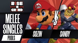 Sozin (Mario) vs Sandy (Captain Falcon) - Melee Singles Pools - Rise N Grind 2023