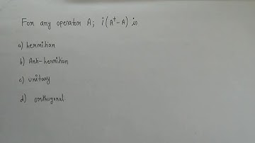 GATE 2001 Hermitian Matrix problem | POTENTIAL G
