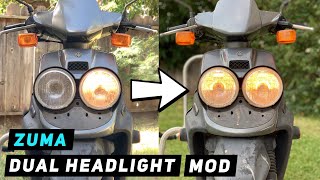 Yamaha Zuma / BWS 50 Dual Headlight Mod | Mitch's Scooter Stuff