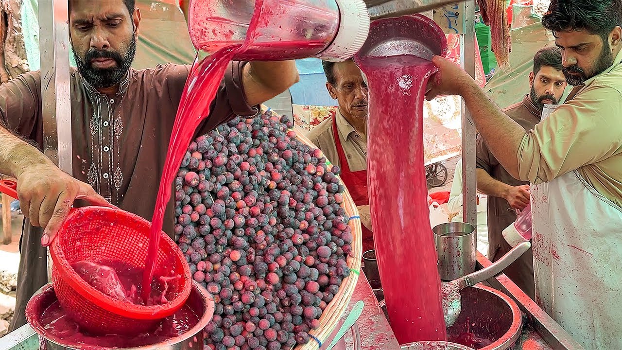 FALSA SHARBAT | Roadside Amazing Street Drink Phalsa Juice | Street Food Pure Falsa Juice Making
