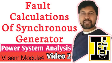 Fault Calculations Of Synchronous Generator | Unsymmetrical Faults | Power System Analysis