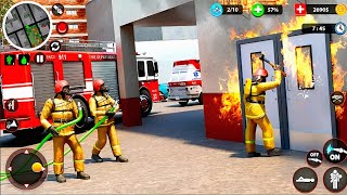 Fire Truck Rescue City Driving Simulator 3D - 911 Emergency Rescue Simulator - Android Gameplay  screenshot 4