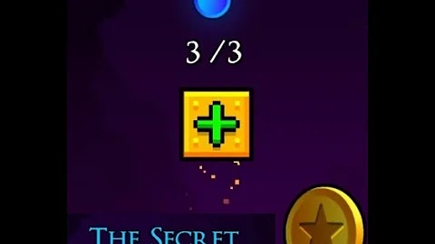 All Blue Coins In The Secret Hollow / Fourth Tower Level Geometry Dash 2.2