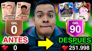 🤑 MEJORE LA CUENTA NUEVA de SUSCRIPTOR con 0 FC POINTS!!! REGALAMOS a MESSI, RONALDINHO en FC MOBILE