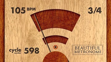 105 BPM 3/4 Wood Metronome HD