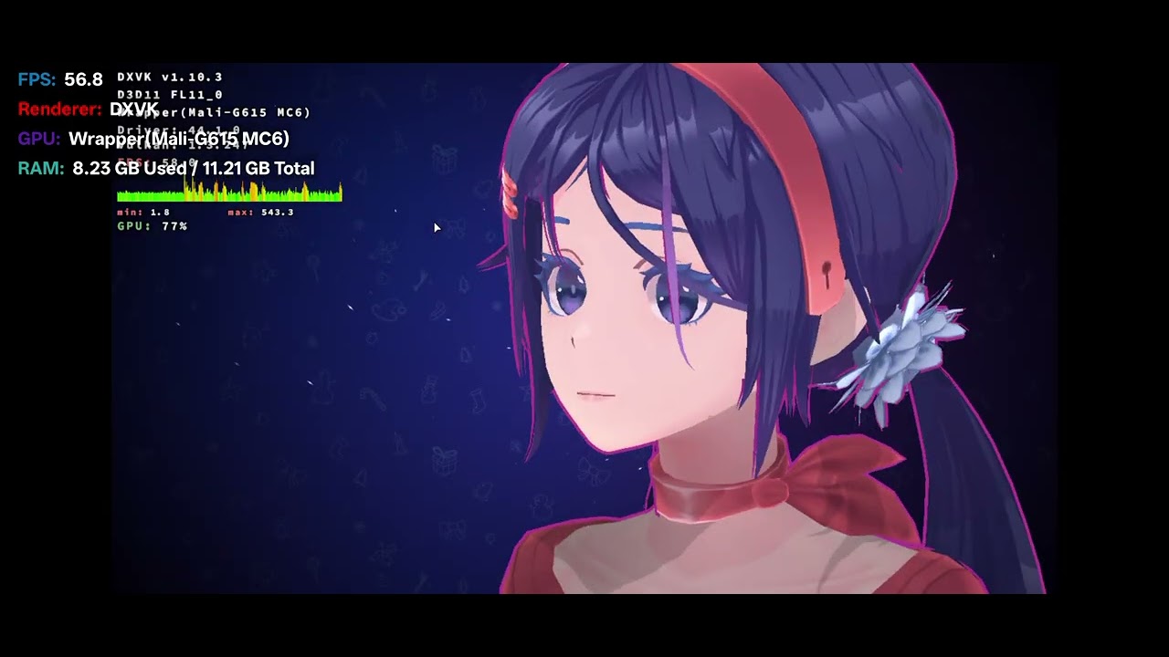 MiSide test on Winlator Bionic dev builds, Mali G615 MC6