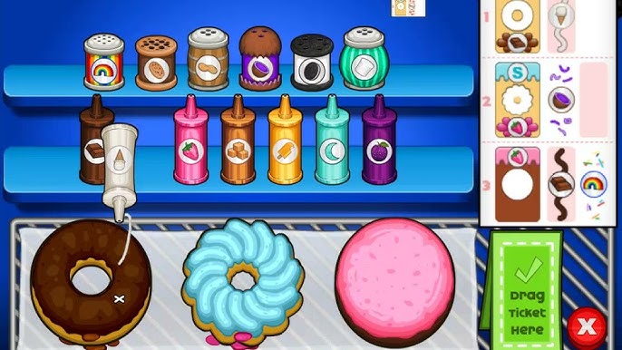 Papa's Donuteria - All Standard Icing Unlocked (Rank 54, Day 84