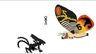 Mothra Vs Xenomorph Queen