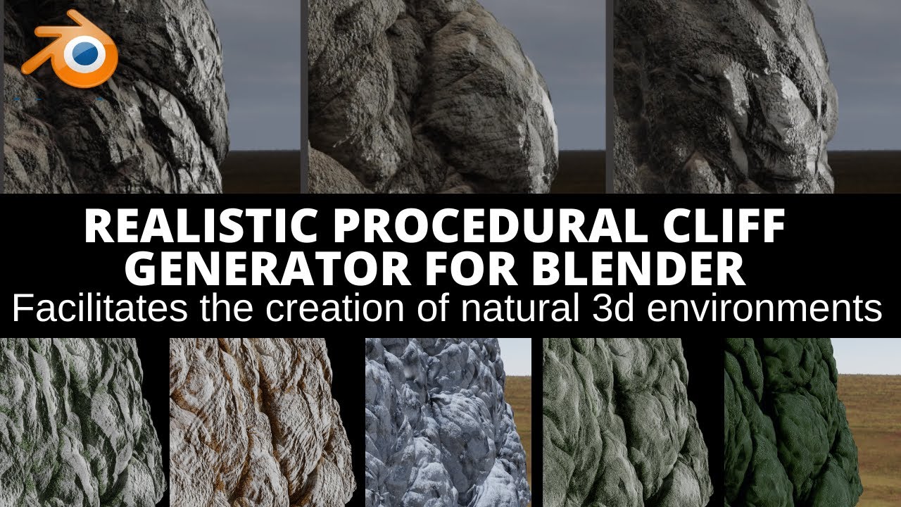 Realistic 3d Cliff for Blender 2.8 and 2.9