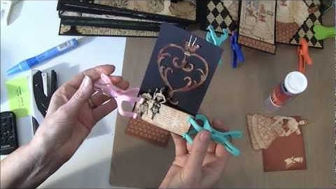 How to build a photo mini album with G45 Olde Curiosity Shoppe paper collection Part  18
