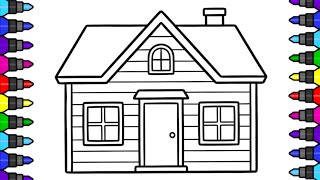 Easy House Drawing for Kids Step by Step 🏠 | Simple Drawing Tutorial |