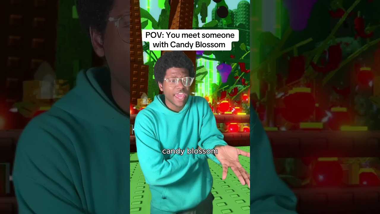 POV You Meet Someone With Candy Blossom In Grow A Garden
