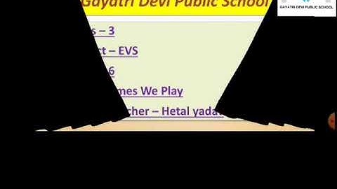 CLASS 3 EVS UNIT 16 GAMES WE PLAY