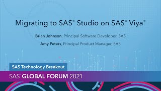 Migrating To Sas Studio On Sas Viya