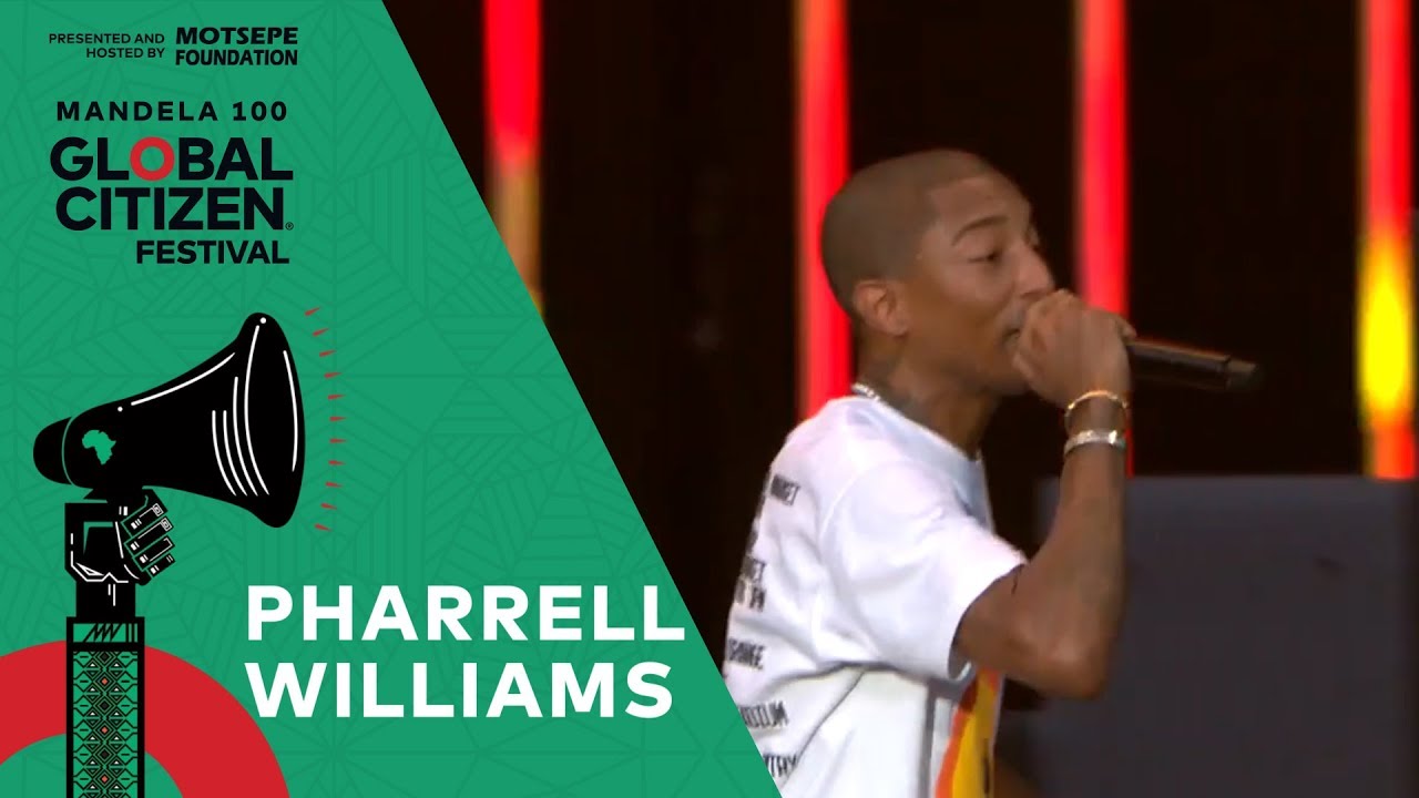 Pharrell Williams Performs "Happy" | Global Citizen Festival: Mandela ...