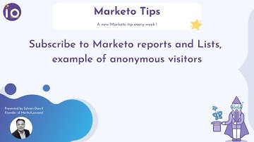 Marketo tip #02 - Find out how to track your site visitors with Marketo