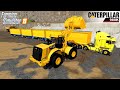 Farming Simulator 19 - CAT 980K Wheel Loader Loads Stone Into The World's Longest Truck