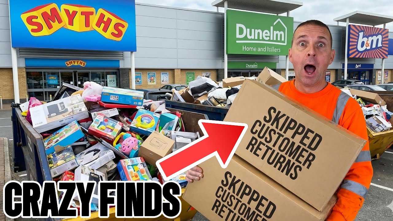 DUMPSTER DIVING UK CRAZY USEFUL FINDS, RETAIL PARK BIN RAIDING😲
