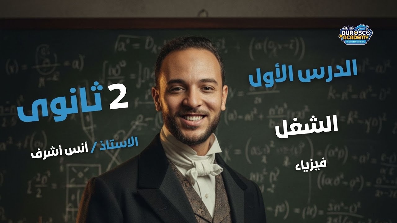 فيزياء ثانية  ثانوى الترم الثانى 2026 | الدرس الأول - الشغل - جزء أول | أ / أنس أشرف