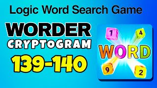 WORDER Logic Word Search Game level 139 140